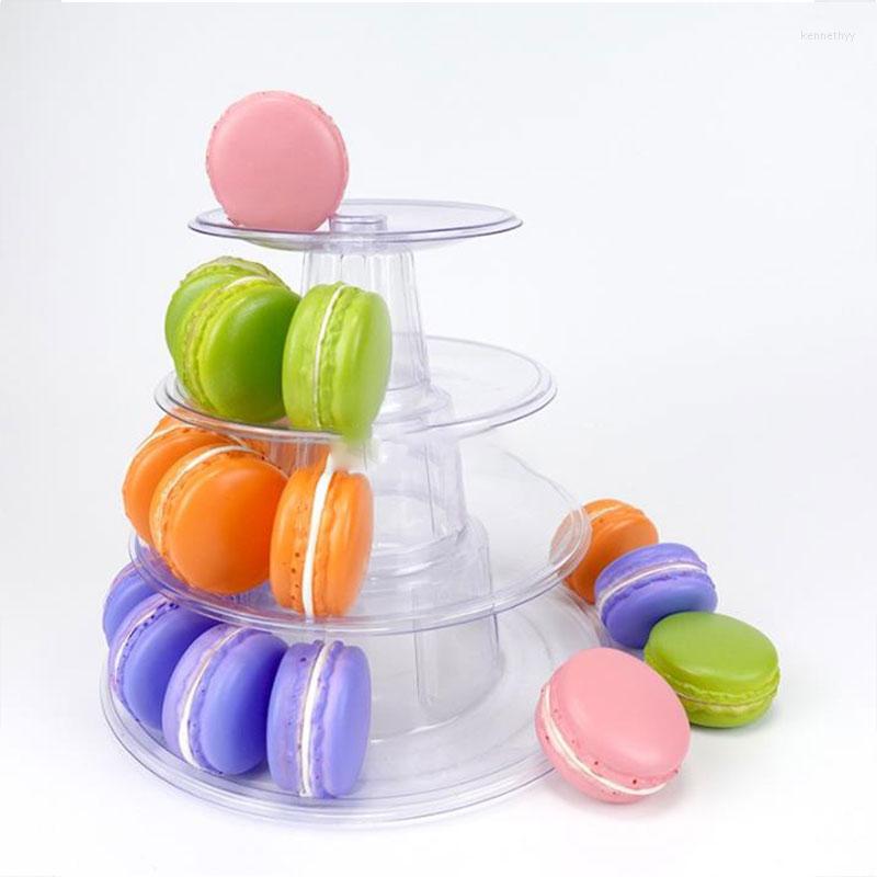 

Jewelry Pouches Multitiers Macaron Display Stand Cupcake Tower Rack Cake PVC Tray Round Plastic