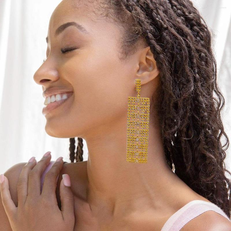 

Dangle Earrings Design Crystals Drop Fine Jewelry Accessories For Women Fashion Trend Rhinestone Earing Party Gift