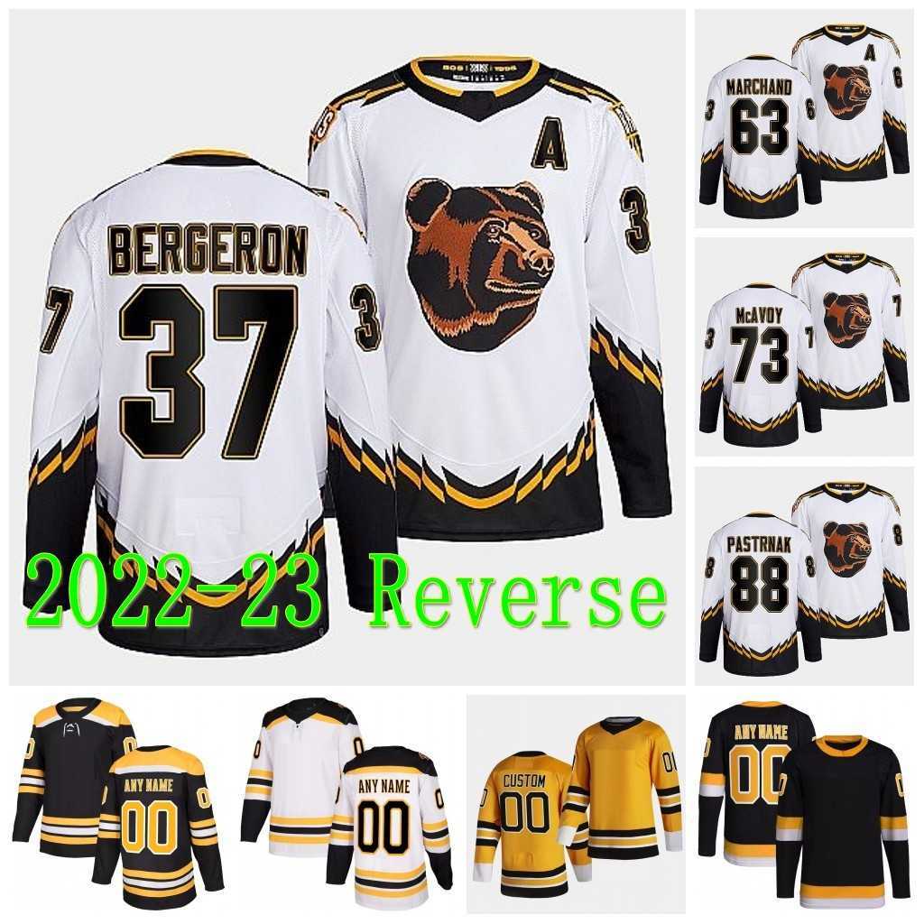 

#37 Patrice Bergeron Reverse Retro hockey jersey #88 David Pastrnak Bruins#71 Taylor Hall Jake DeBrusk Charlie McAvoy Zdeno Chara Brad Marchand jerseys, Men