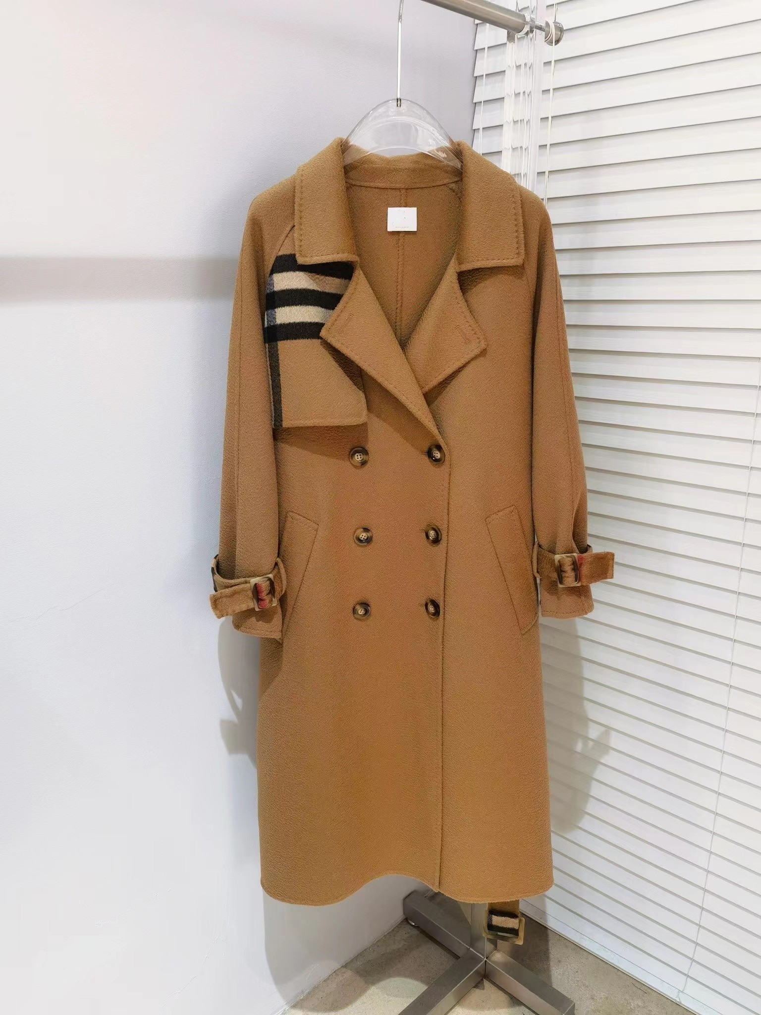 

2022 Autumn Winter Milan Runway Women' Wool & Blends Lapel Neck Long Sleeve Outerwear Designer Coats 1120-02, Khaki