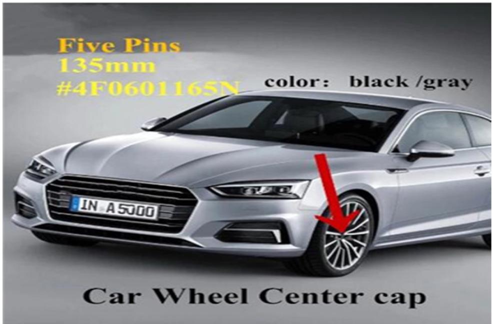 

4PCS Wheel Hub Cap Center Cover 135mm ABS Hub Cap Logo sline 4F0601165 4F0601165N for A4L A6L Car Styling2038408
