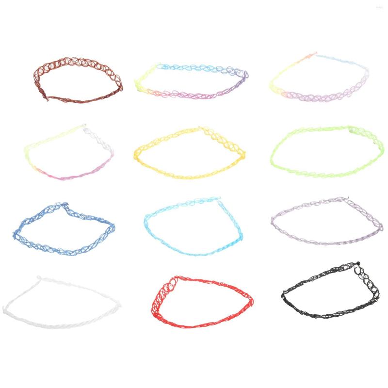 

Jewelry Pouches 12 Pieces Tattoo Necklace Stretch Gothic Henna Elastic Set