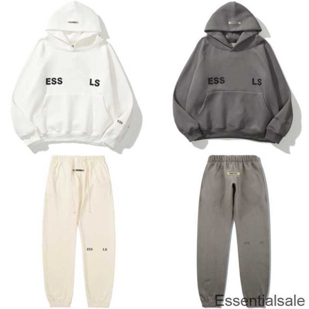 

Mens and Womens Hoodies Leisure Fashion Trends Essentia Designer Mens Tracksuit hooded Pullover Fall Winter Spring, White pant