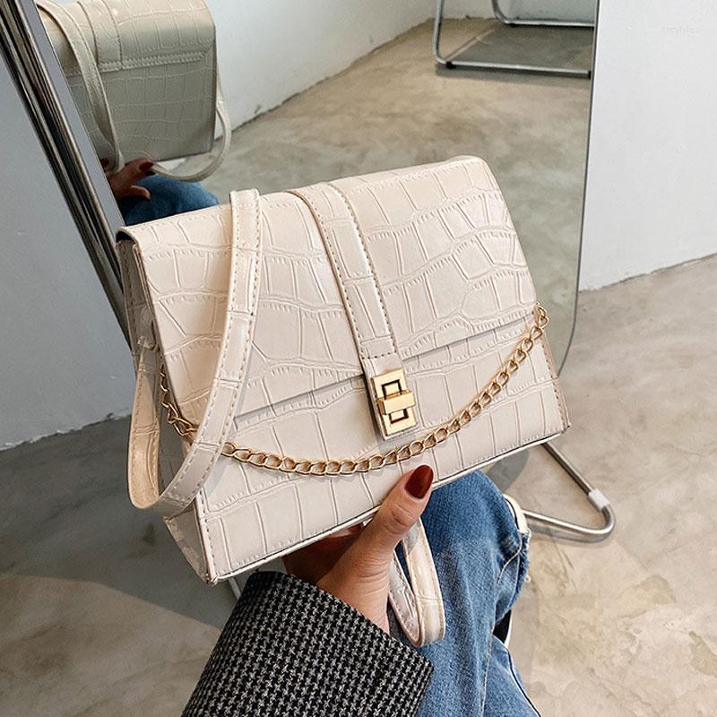 

Evening Bags Fashion Chain Strap Handbags For Women 2022 Square Female Crossbody Bag Spring Ladies Shoulder Pu Leather Purse, Beige