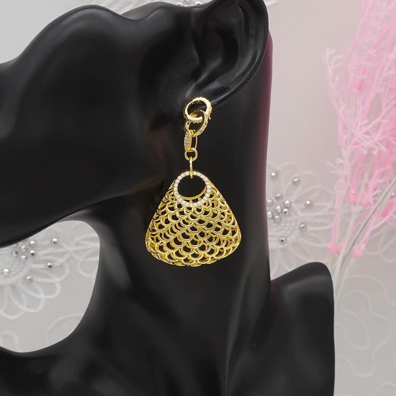 

Dangle Earrings 2022 Creative Irregular Hollow Earings For Women Gold Color Metal Stereoscopic Exaggerated Drop Earring