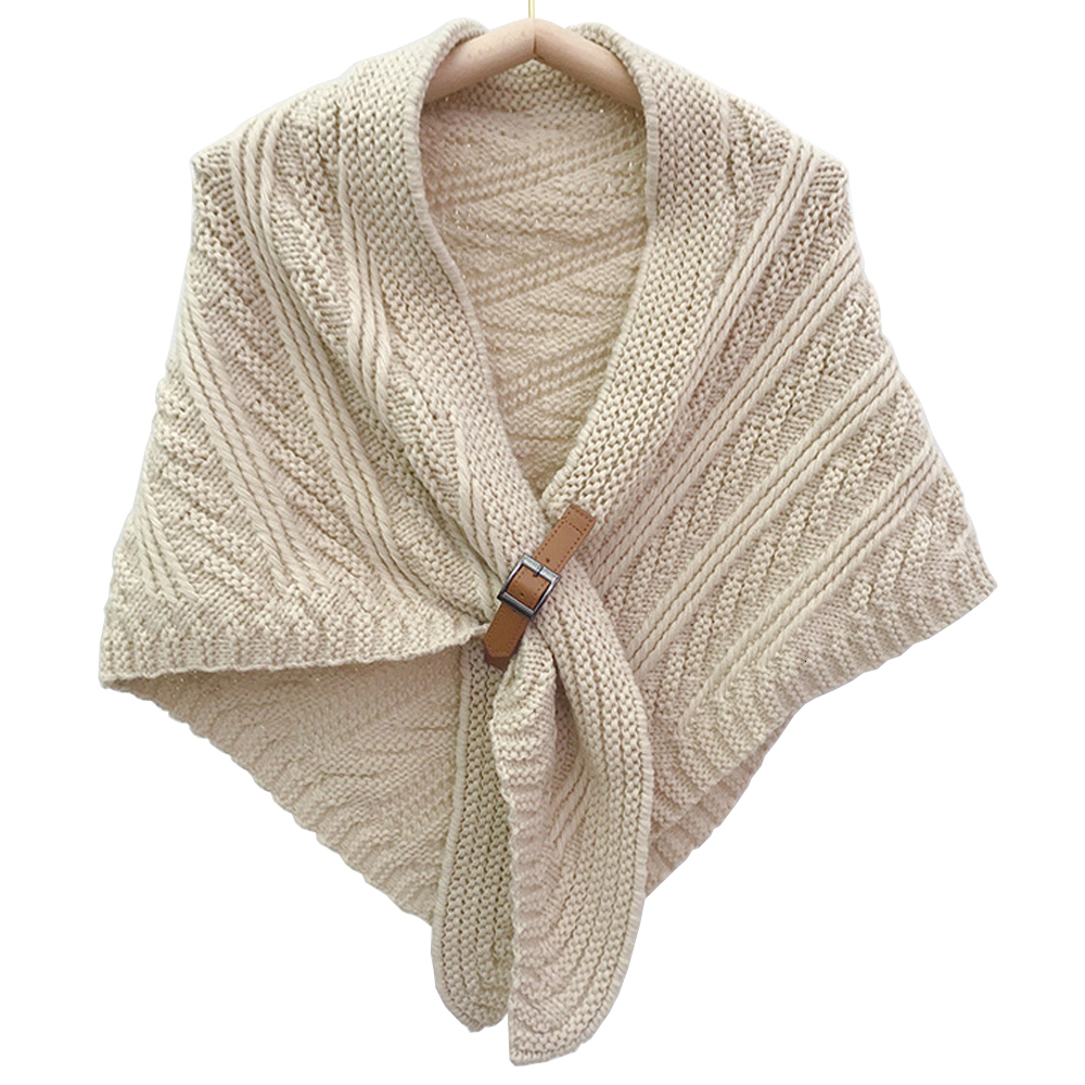 

Scarves Large Solid Triangle Scarf Poncho Winter Knitted Capes Tippet Office Warm Shawl Wraps Belt Lock Shrug Szalik Zimowy Stole 221119