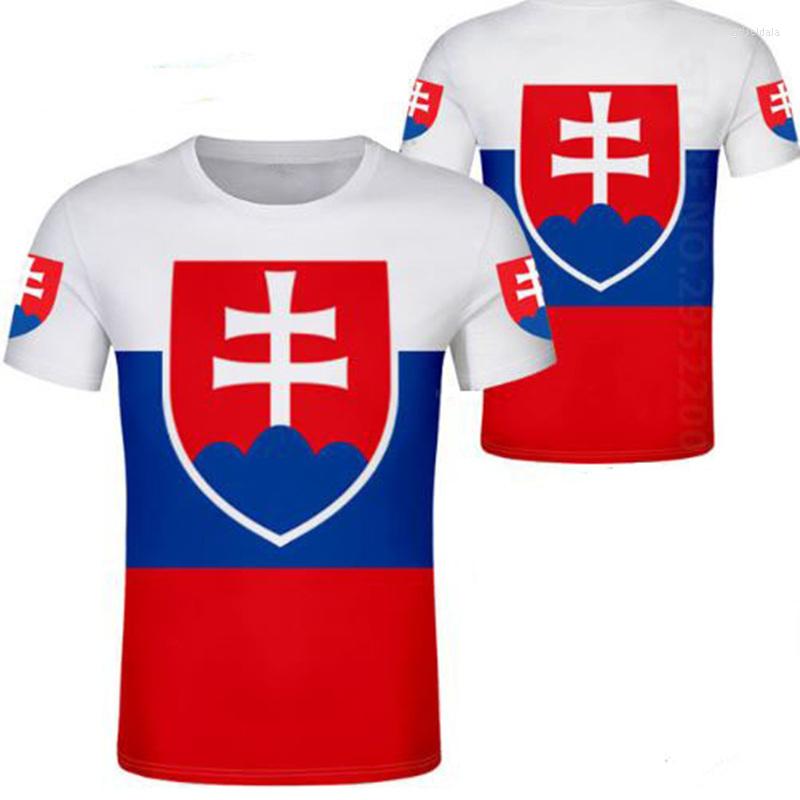 

Men' T Shirts SLOVAKIA Youth Men Diy Custom Name Number Svk Shirt Nation Flag Slovensko Country Slovak Republic College Print Po Clothes, Custom made