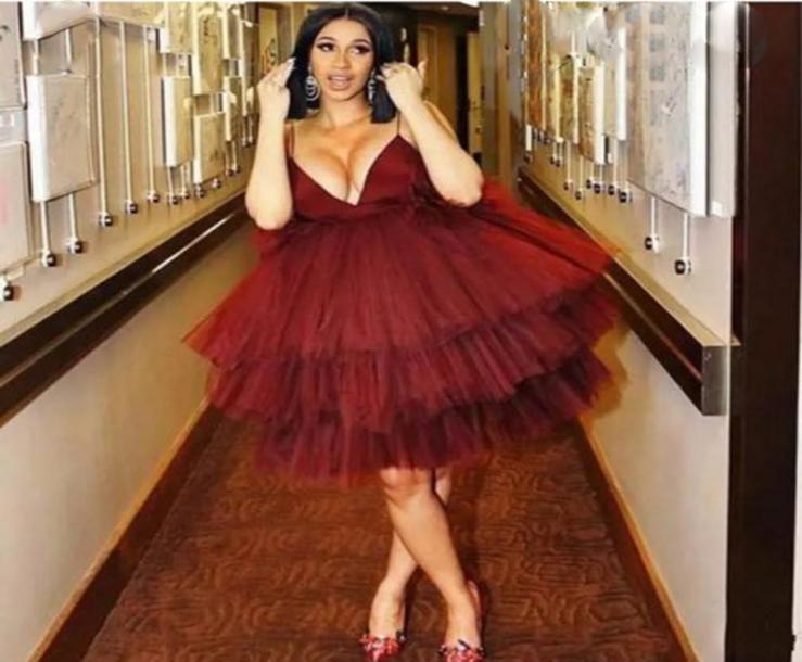 

Fashion Ruffles Tutu Short Prom Dresses Sexy Burgundy Puffy Tulle V Neck Spaghetti Strap Formal Party Dress Robe de soiree2862242, Champagne
