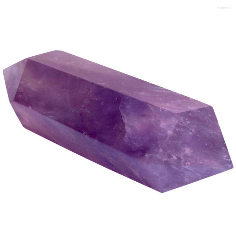 

Jewelry Pouches TUMBEELLUWA Natural Amethyst Crystal Double Terminated Point Faceted Prism Healing Reiki Stone Specimen Figurine