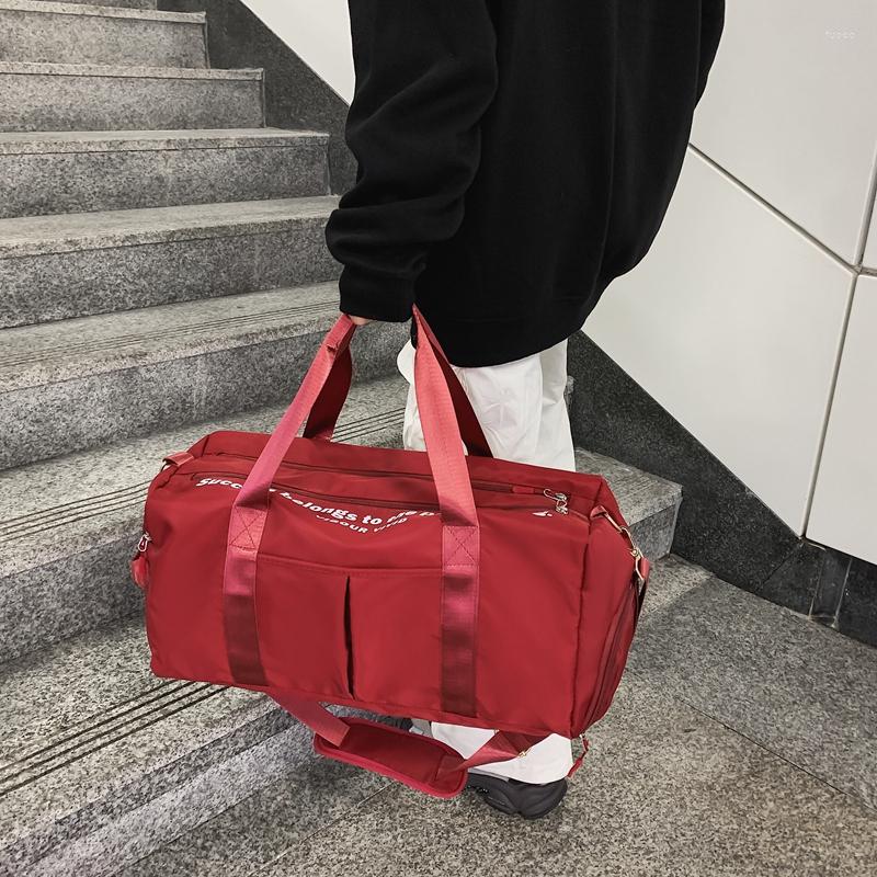 

Duffel Bags Travel Duffles Handbag Women Men Large Nylon Luxury Casual Fashion Tote Bag Weekend Female Shoulder Clothes, Black