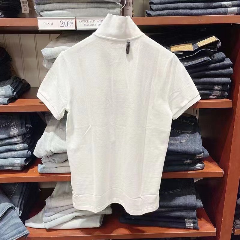 

Wholesale 2329 Summer New Polos Shirts European and American Men's Short Sleeves Casual Colorblock Cotton Large Size Embroidered Fashion T-Shirts S-5XL, Asian size