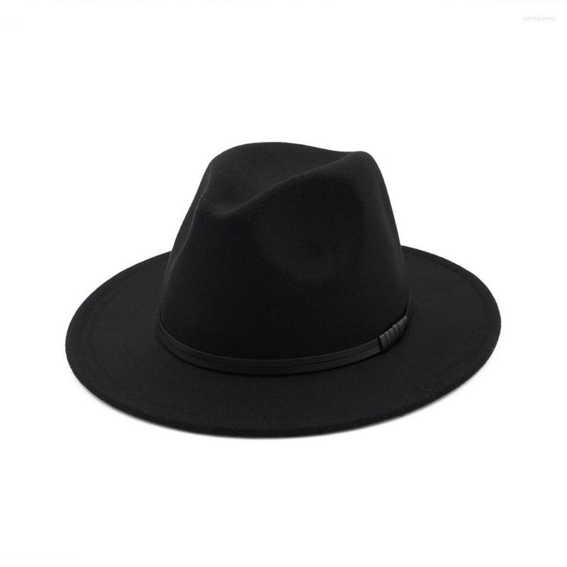 

Berets Unisex Elegant Western Sombrero With Leather Belt Cowgirl Hat Outdoor Party Winter Casual Jazz HF124, Khaki