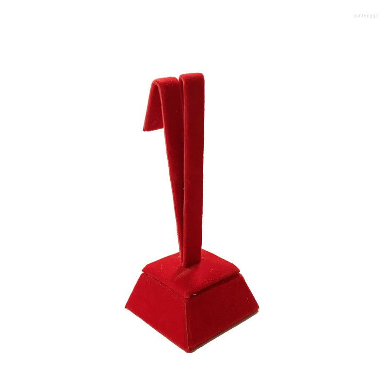 

Jewelry Pouches Gold Red Velvet Display Props Earrings Window Counter Rack