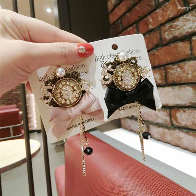 

Brooches Korean Fashion Brooch Pins Pearl Rhinestone Number 5 Bow Key Shape Corsage Accessories