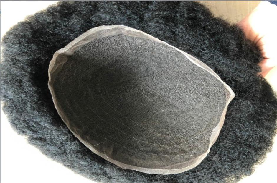 

6mm Afro Hair Full Lace Toupee for Basketbass Players and Basketball Fans Chinese Virgin Human Hair Replacement Men Wigs Fast Expr1591988, As your choice