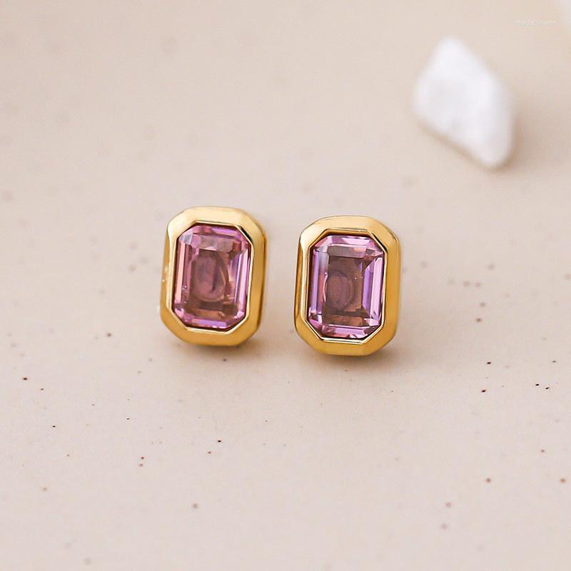 

Stud Earrings Fashion Simple Design Light Luxury High Quality Titanium Steel Square Earring Gift Banquet Women Jewelry 2022