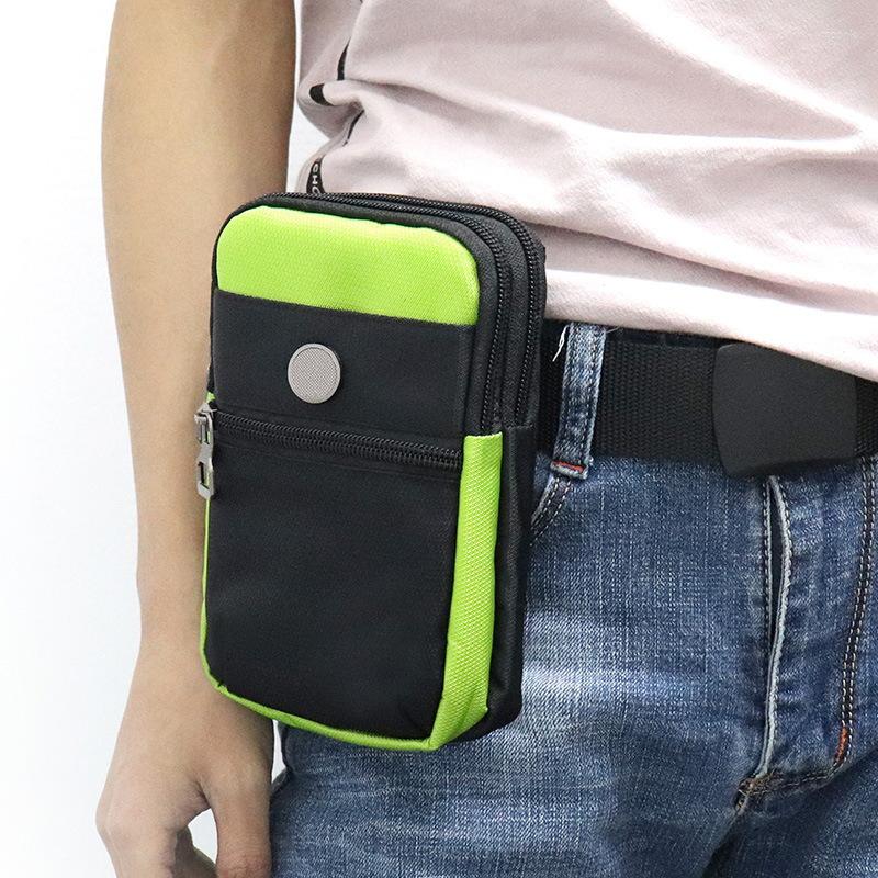 

Outdoor Bags Waterproof Women Waist Bag Purse Double Layer Running Gym Fanny Backpack With Belt Men Phone Pouch Unisex Purses, Blue