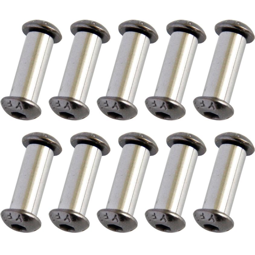

10pcs lot Knife Handle Bolt Rivets Scale Screw Fastener Nut DIY Making Material Hex Head Screws204l, 10pcs steel