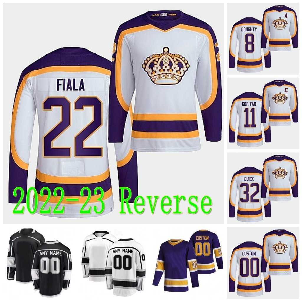 

Los Angeles Drew Doughty Kings Reverse Retro Jersey Kevin Fiala Jonathan Quick Dustin Brown Alex Iafallo Adrian Kempe Brendan Lemieux Anze Kopitar Lias Andersson, Women