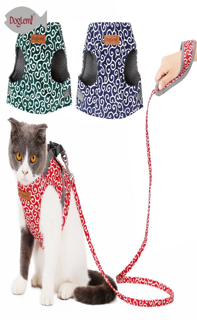 

Cat Collars Leads Traction rope chest harness cat vest style