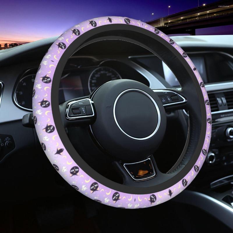 

Steering Wheel Covers Sailors Moon P Pattern Cover For Girls Anime Protector Universal 37-38cm Car Accessories