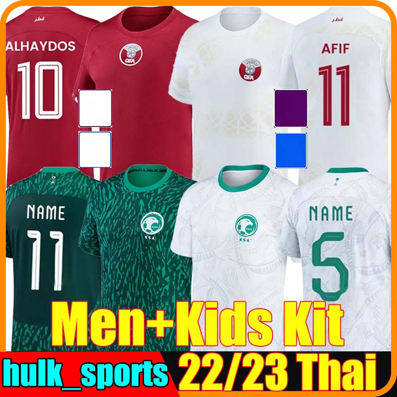 

2022 Qatar Saudi Arabia soccer jersey world cup 22/23 national team Najei Salem Al Dawsari Abudullah ALHAYDOS AFIF ALI HATEM HAYDOS BOUDIAF men kids kit football shirt, 22-23 saudi arabia away