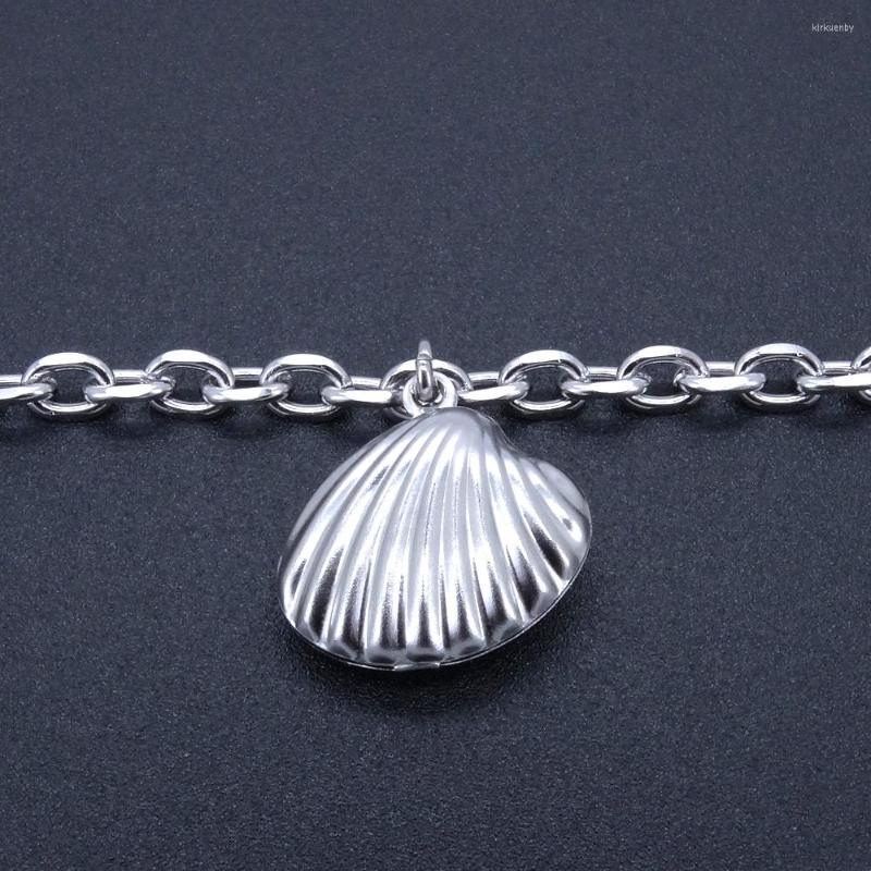 

Anklets Women Ankel Bracelets Shell Charm Stainless Steel 23 5 Cm 9-11 Inches Vintage Fashion Jewelry Punk Fan Factory Offer