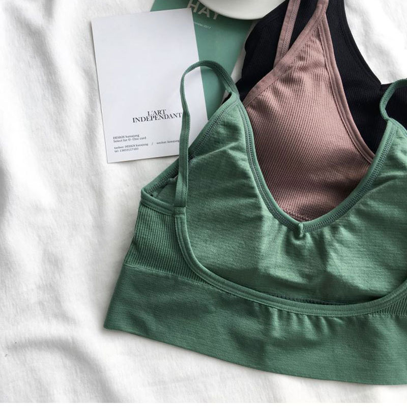 

Bras Sexy Solid Women Sports Bra Tops Tank Sport Push Up Bralette 221119