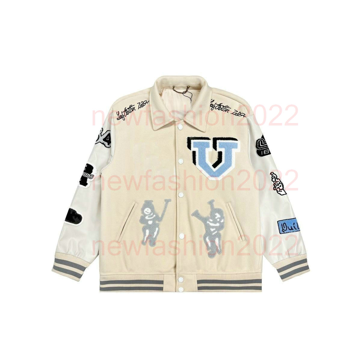 

Hoodies Mens Women Designers Jackets Towel Embroidery C Letter Clothes Streetwear Coats Outerwear Men Clothing Multi-patches Mixed Leather Varsity Blouson Jacket