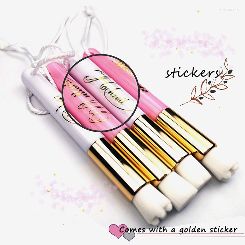 

Makeup Brushes 20Pcs Nose Brush Eye Shadow For Women To Extend Eyelashes Flower Head Flat Applicator With Gold Stickers
