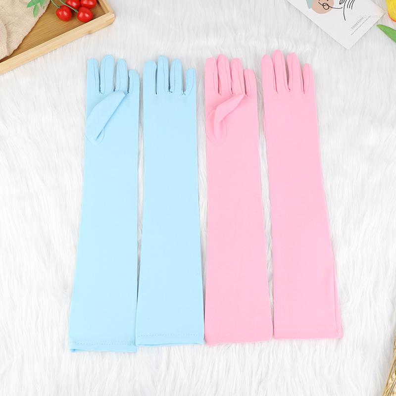 

Jewelry Pouches 50cm Length Stretch Satin White Glove Long Bridal Gloves Black Red Elbow Women