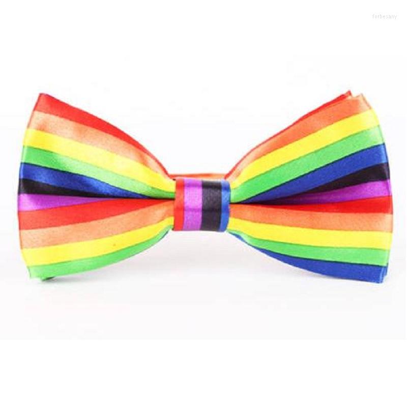 

Bow Ties HOOYI 2022 Men's Rainbow Stripe Tie Print Butterfly