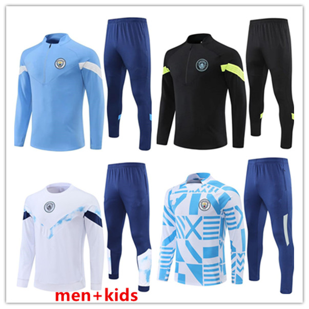 

HAALAND soccer jersey 22 23 MANS CITIES tracksuit DE BRUYNE GREALISH STERLING FERRAN MAHREZ MANCHESTERS FODEN 2022 2023 training suit uniforms men kid, 22/23 half zipper 1