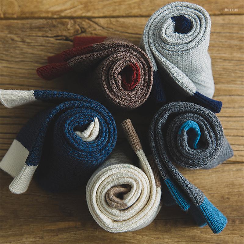 

Men's Socks 1Pair High Quality Business Leisure Dress Breathable Deodorant Cotton Long Warm Harajuku Happy For Gifts, Xz08105