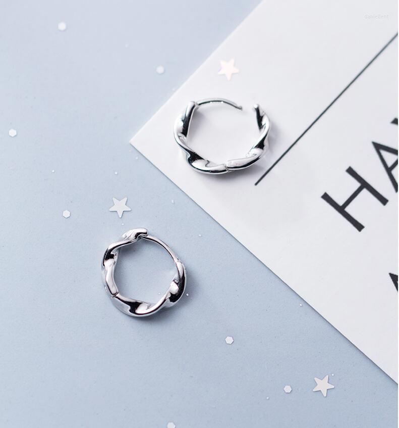 

Hoop Earrings Pure 925 Sterling Silver Round Ear Buckle For Women Punk Geometric Piercing Earring Party Jewelry Accessories B082