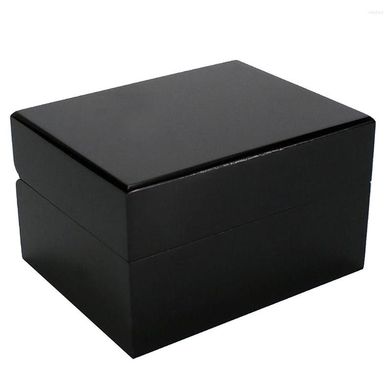 

Watch Boxes Vintage Black Box Wood Paint Luxury Gift Velvet Pillow Men