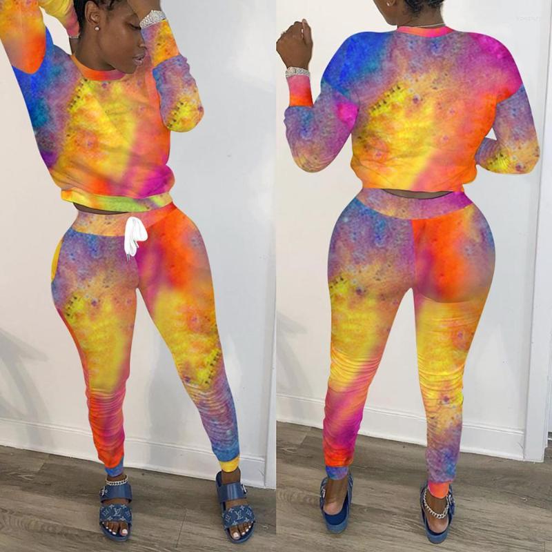 

Women' Tracksuits DPSDE 2022 Spring Casual Holiday Style Sets Long Sleeve Round Neck Top Elastic Pants 5 Color Two Piece, Black