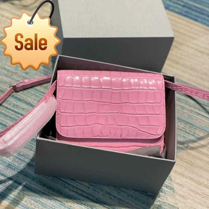

Luxury Designer Shoulder Bags 2023 Fashion Texture Leather Alligator Courier Bag Single Shoulder Small Square Cross Body Bag Factory Direct Sales, Grey
