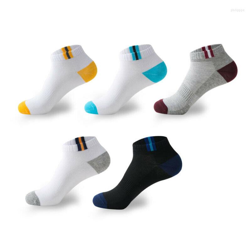 

Men's Socks 5 Pairs/lot Spring Men Outdoor Sports Mesh Breathable Basketball Cycling Cotton Bottom Meias EU39-42, Black