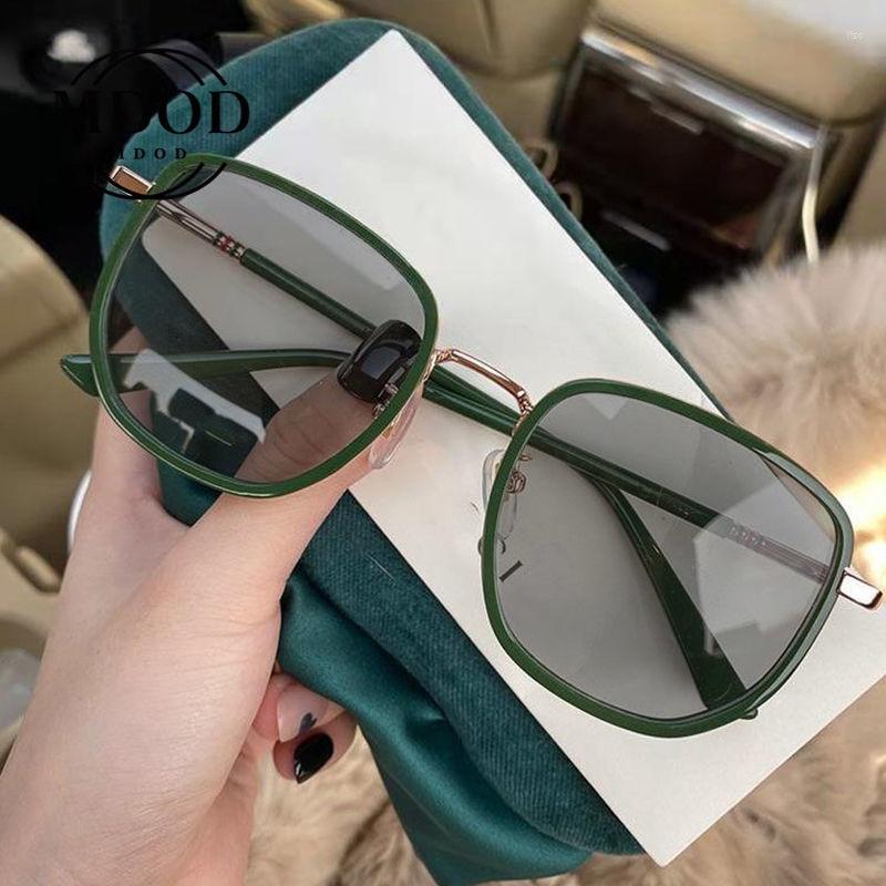 

Sunglasses Anti-blue Light Myopia Glasses With Color-changing Lenses TR Women's Fashion Polygon Metal Frame -0.5 To -6.0