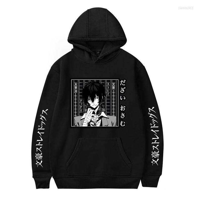 

Men's Hoodies Fashion Japanese Harajuku Anime Bungo Stray Dogs Costume Men Women Long Sleeve Sweatshirts Pullover White Black Tops 4XL