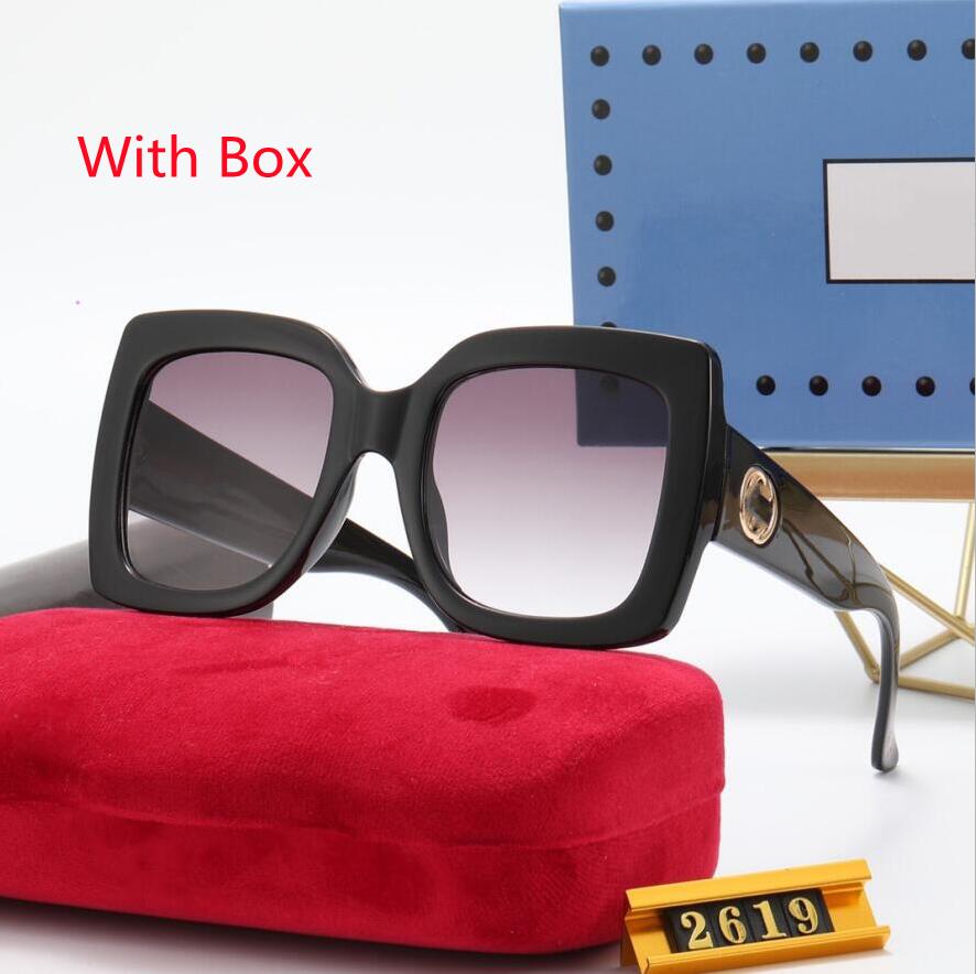 

Designer Sunglasses Classic Eyeglasses Goggle Outdoor Beach PC Sun Glasses For Man Woman Mix Color Optional 2619