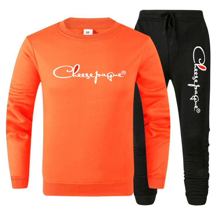 

Casual Sports Set Men Fleece Jogger Tracksuit Hoodies Mens Solid Sweatpants Sweatshirt Woman Hoody Pullover Set