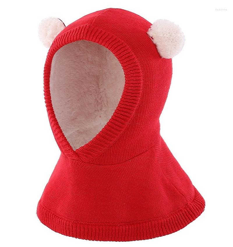 

Hats Connectyle Toddler Boys Girls Warm Cotton Winter Hat Windproof Earflap Soft Sherpa Lined Hood Cowl Scarf Beanies Kids Ski, White
