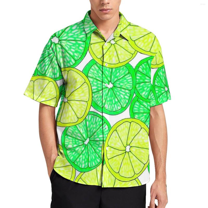 

Men's Casual Shirts Lemon And Lime Hawaii Shirt Mens Bright Citrus Fruit Blouses Short-Sleeved Trendy Oversize, Style-6