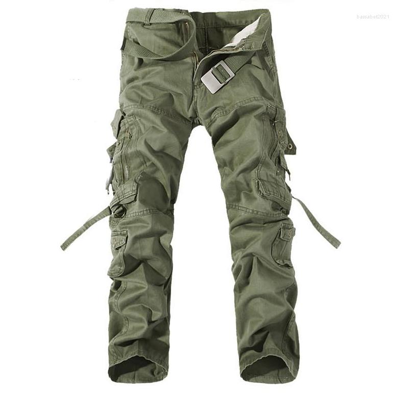 

Men's Pants Outdoors Camping Hiking Camouflage Cargo Plus Size Multi-pocket Overalls Trousers Men 6 Colors, Dark green grass