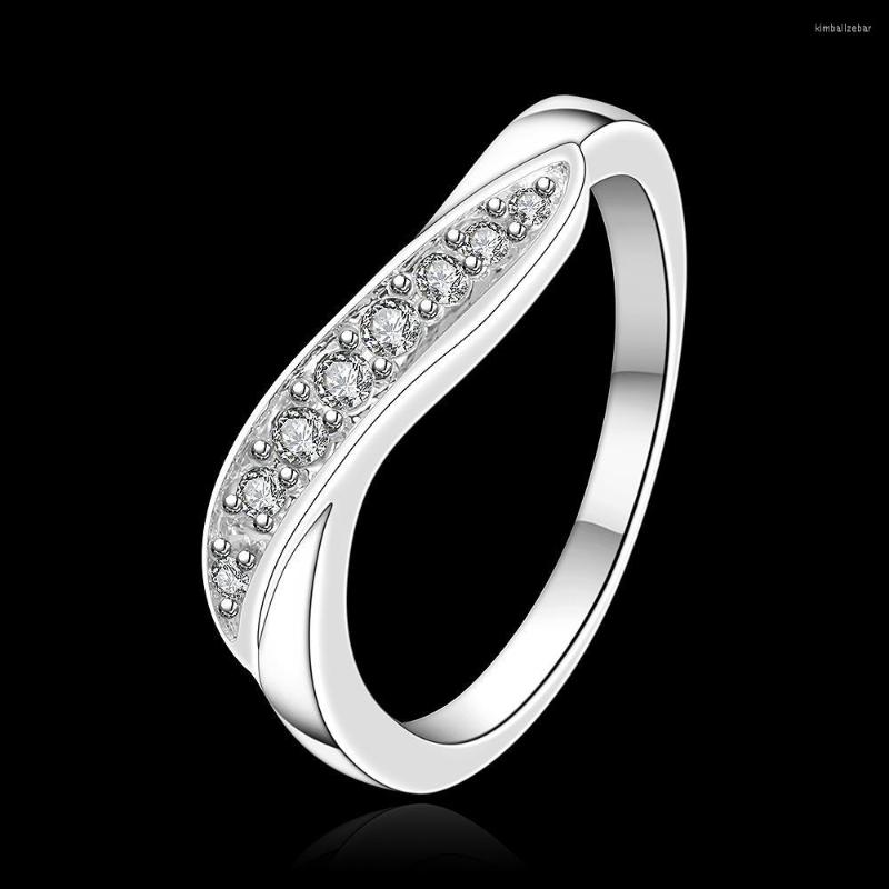 

Wedding Rings WOMAN Engagement Ring S925 Color Silver Crystal Diamond Fashion Elegant Party Gifts Charm Fine Brands Jewelry