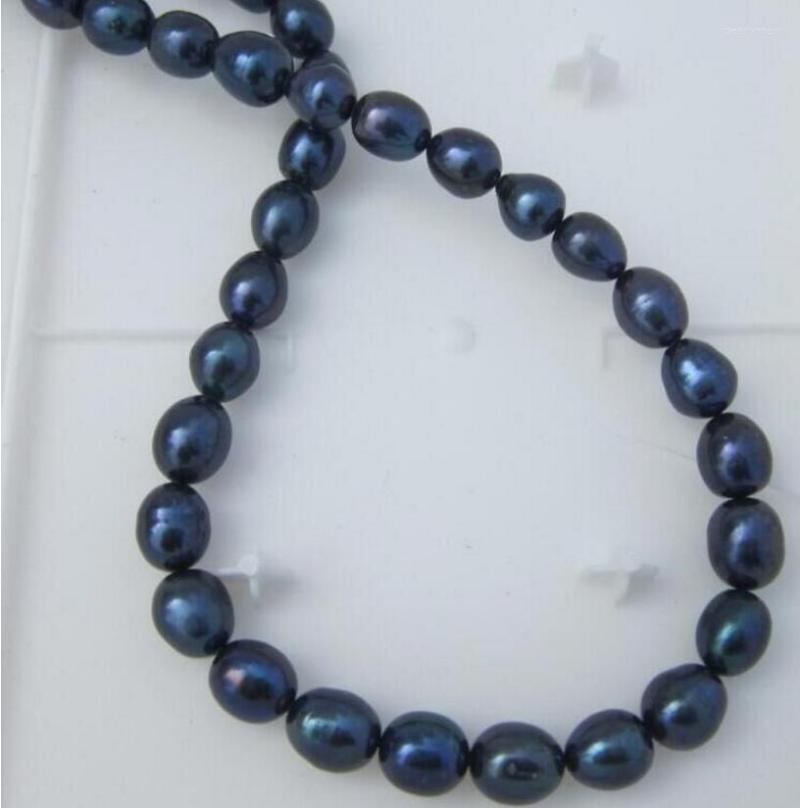 

Chains Fashion Jewelry GENUINE 8-9MM TAHITIAN BLACK PEARL NECKLACE 18inch 14k Clasp
