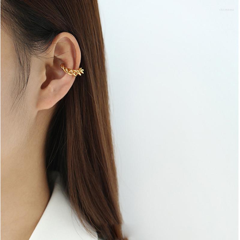 

Backs Earrings TARCLIY Twisted Simple C-Shaped Ear Cuff Geometric Irregular Line Hollow Clip Without Pierced Bone Women Jewelry 2