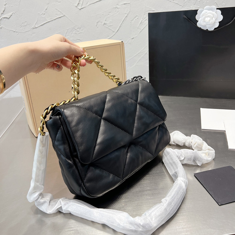

CC Bags Luxury Brand Shoulder Bags 19 Series Womens Classic Mini Flap Lambskin Bags Genuine Leather Daily Totes Lady Elegant Handbags Two-tp, Box